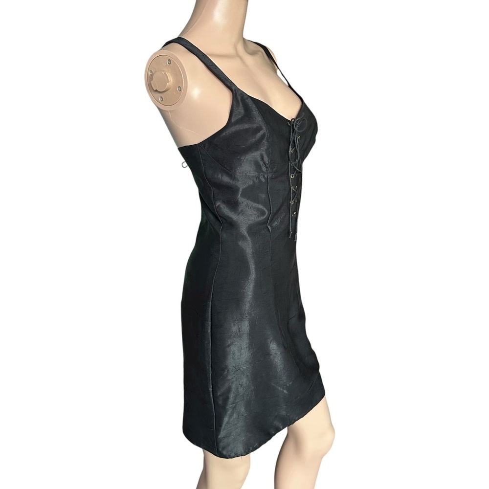 🦇Vintage Y2K Halloween Gothic Paris Laceup Dress🦇 - Picture 8 of 16